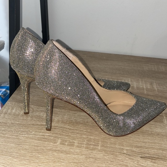 Veronica Beard Nathalia Lurex Metallic Pump Heels Size 8.5 - Picture 10 of 14